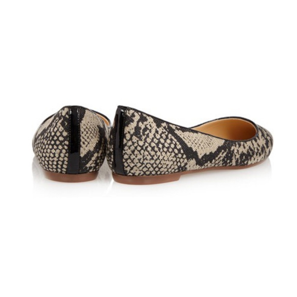 J.Crew Viv Python-Print Canvas Flats - Picture 7 of 7